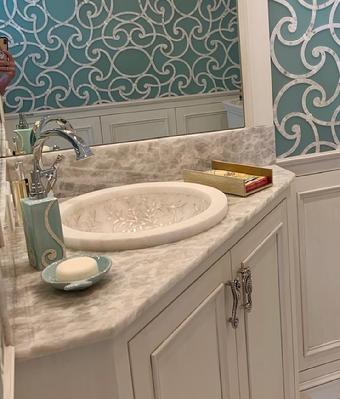 custom hand painted accessories for bathroom